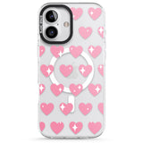 iPhone 16 Pro Max Sweet Hearts Black Impact Phone Case