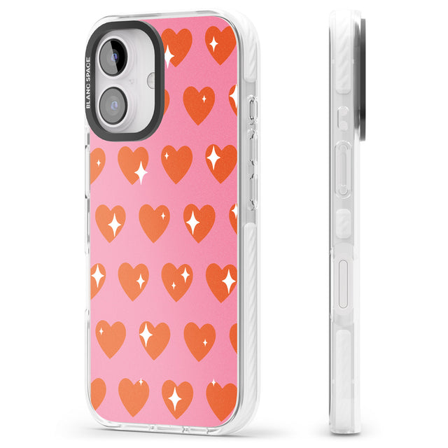 iPhone 16 Pro Max Sweet Hearts (Sunset) Black Impact Phone Case