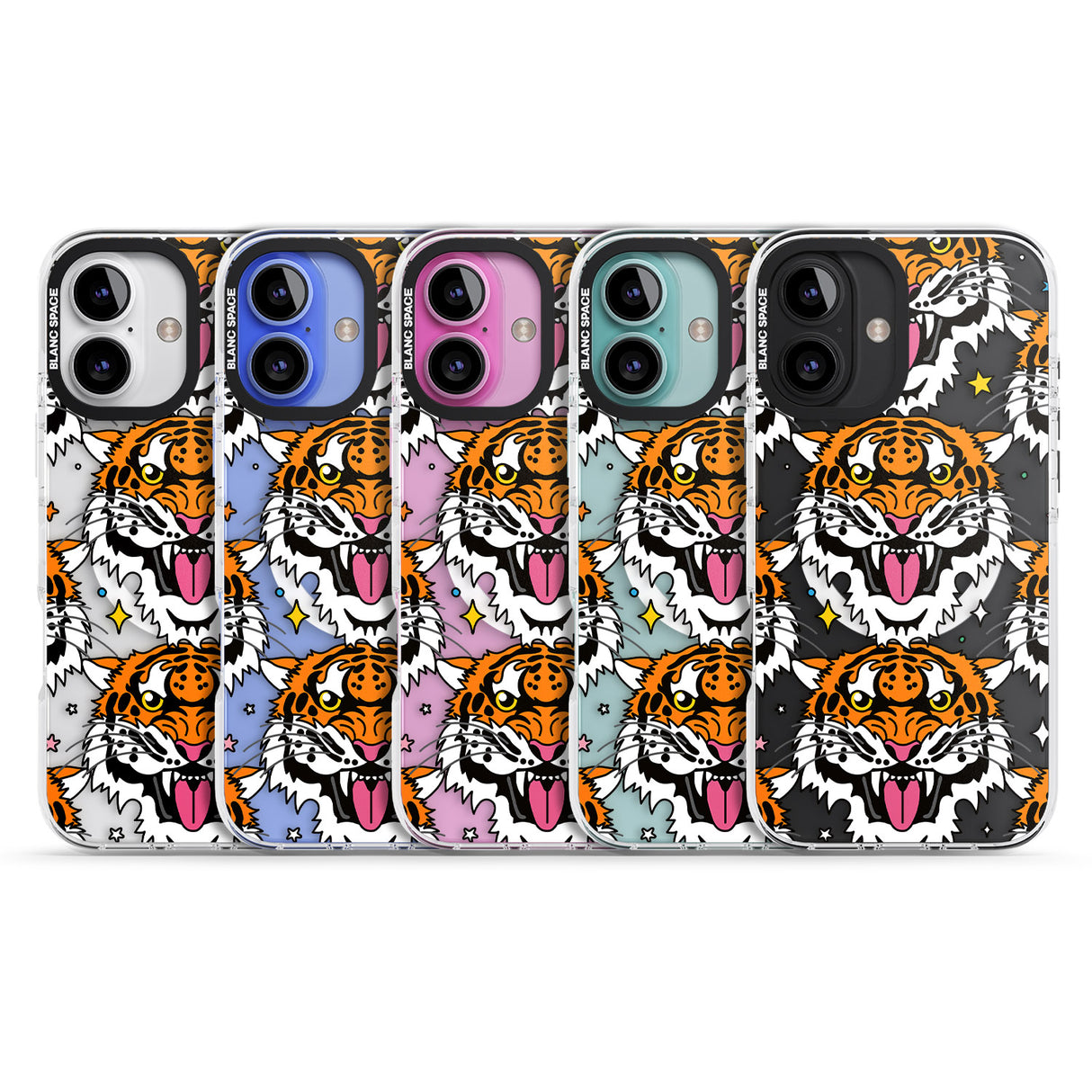 iPhone 16 Pro Max Fierce Jungle Tigers Black Impact Phone Case