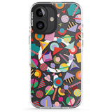 iPhone 16 Pro Max Retro Carnival Shapes Black Impact Phone Case