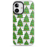 iPhone 16 Pro Max Christmas Tree Pattern (Clear) Black Impact Phone Case