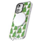 iPhone 16 Pro Max Christmas Tree Pattern (Clear) Black Impact Phone Case