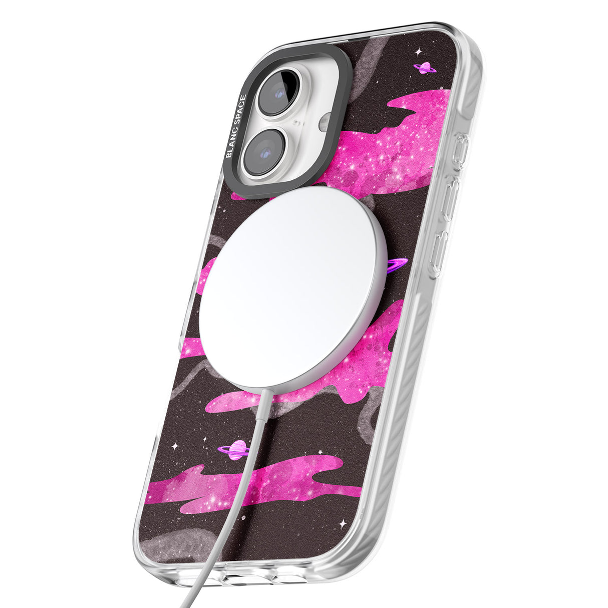 iPhone 16 Pro Max Pink Galaxy Black Impact Phone Case