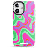 iPhone 16 Pro Max Pink Lava Black Impact Phone Case