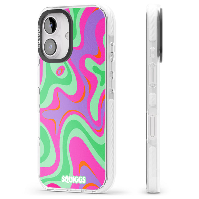 iPhone 16 Pro Max Pink Lava Black Impact Phone Case