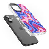 iPhone 16 Pro Max Blue Lava Black Impact Phone Case