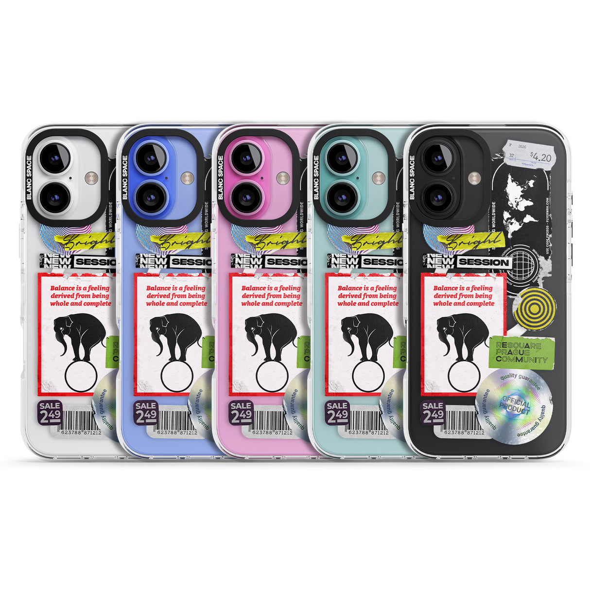 iPhone 16 Pro Max Peeled Sticker Mix Black Impact Phone Case