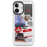 iPhone 16 Pro Max Red & Black Sticker Mix Black Impact Phone Case