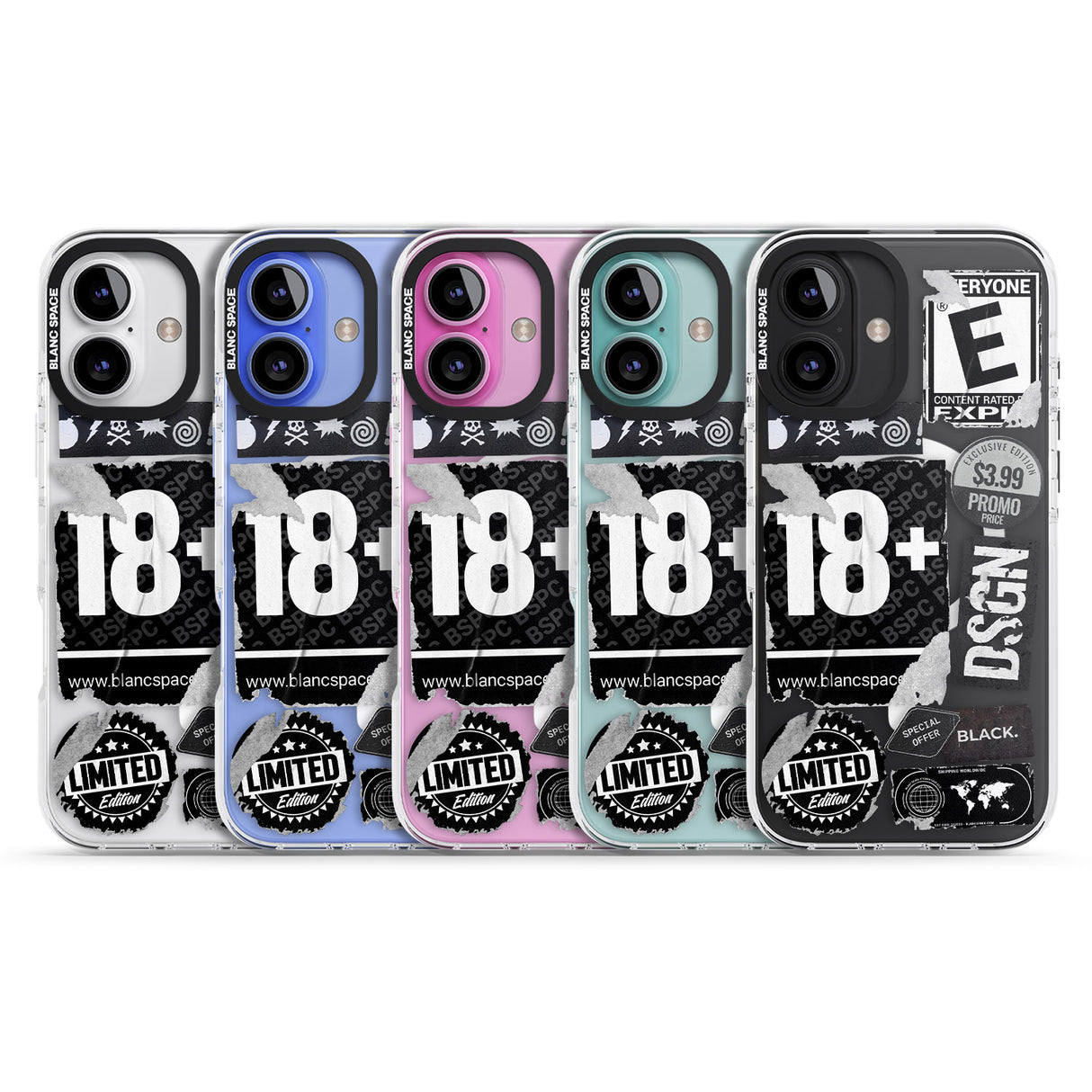 iPhone 16 Pro Max Black Sticker Mix Black Impact Phone Case