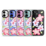 iPhone 16 Pro Max Funky Flowers Black Impact Phone Case