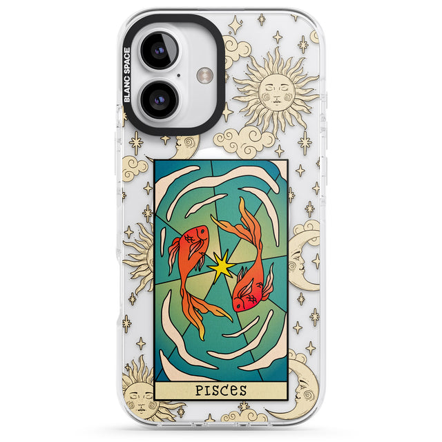 iPhone 16 Pro Max Celestial Zodiac - Pisces Black Impact Phone Case + Magsafe