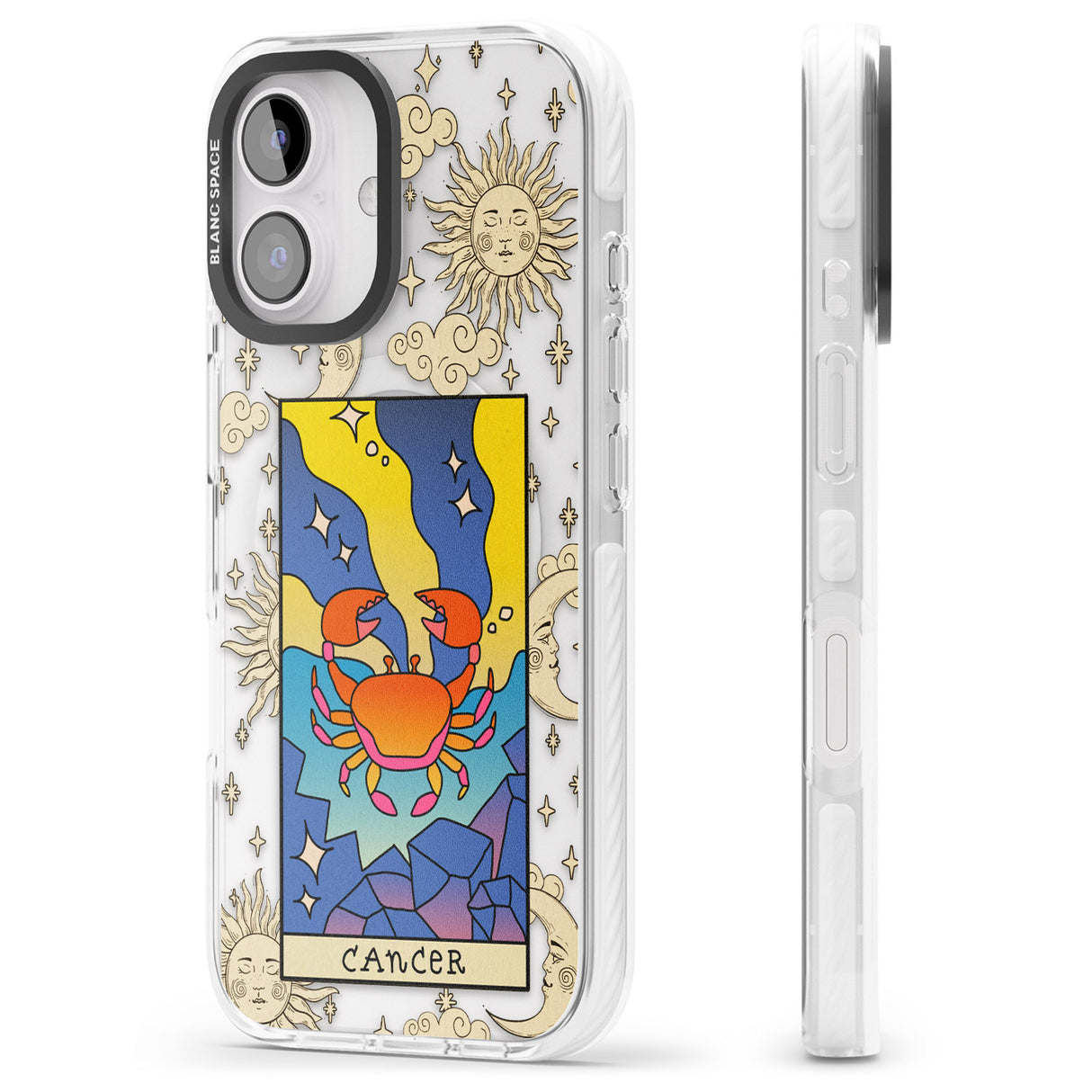 iPhone 16 Pro Max Celestial Zodiac - Cancer Black Impact Phone Case + Magsafe