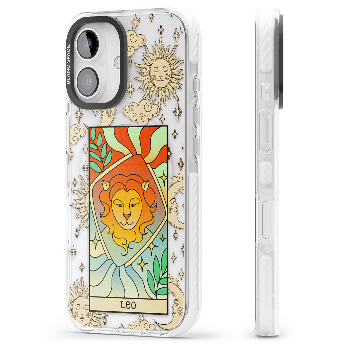 iPhone 16 Pro Max Celestial Zodiac - Leo Clear Impact Phone Case + Magsafe