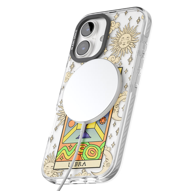 iPhone 16 Pro Max Celestial Zodiac - Libra Clear Impact Phone Case + Magsafe