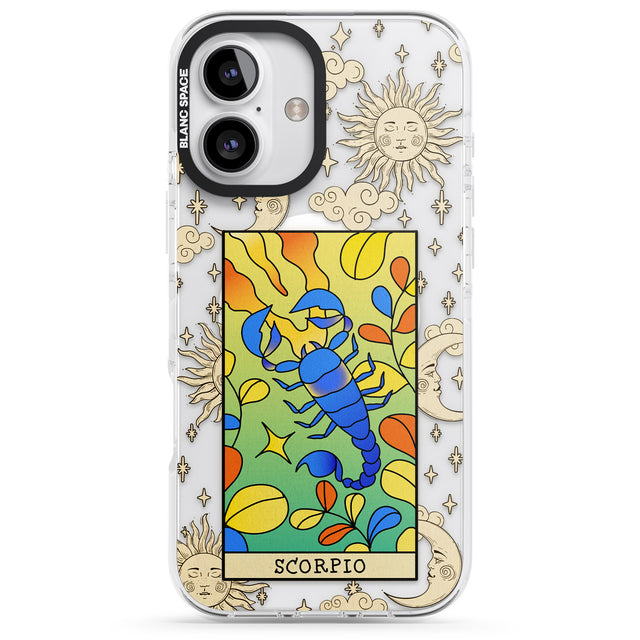 iPhone 16 Pro Max Celestial Zodiac - Scorpio Black Impact Phone Case + Magsafe