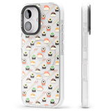 iPhone 16 Pro Max Sushi & Chopsticks Pattern Black Impact Phone Case