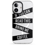 iPhone 16 Pro Max Black Stripes Bring Me Coffee Black Impact Phone Case