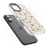 iPhone 16 Pro Max Pale Pink, Blue, & Mocha Terrazzo Pattern Black Impact Phone Case