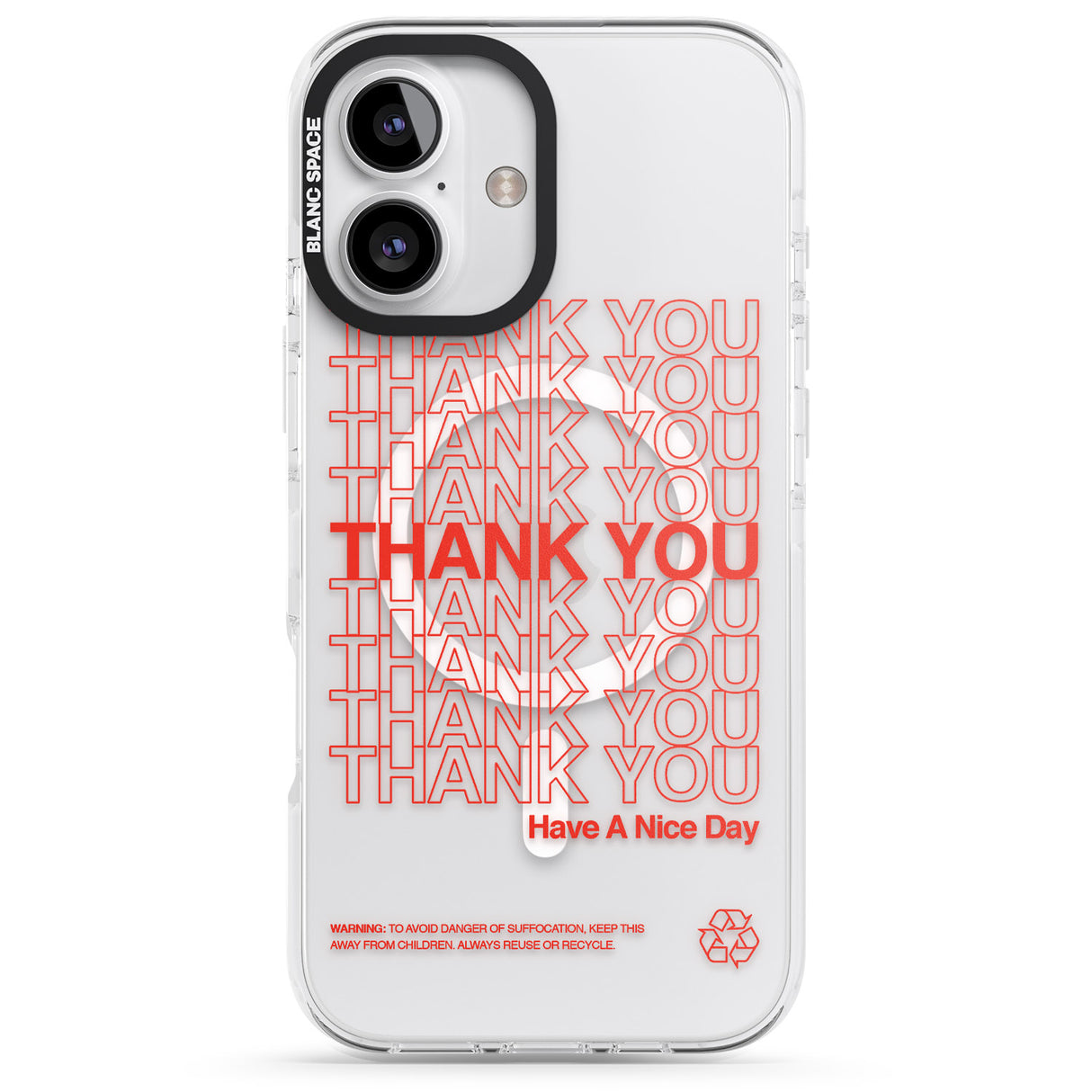 iPhone 16 Pro Max Thank You : Have a Nice Day Black Impact Phone Case