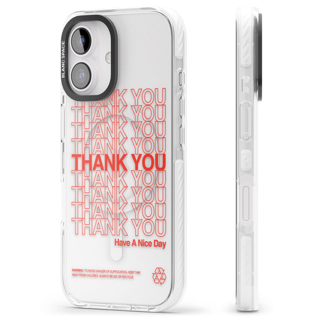 iPhone 16 Pro Max Thank You : Have a Nice Day Black Impact Phone Case