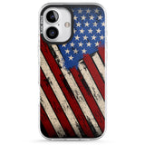 iPhone 16 Pro Max Distressed US Flag Black Impact Phone Case