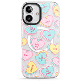 iPhone 16 Pro Max Sarcastic Love Hearts Black Impact Phone Case