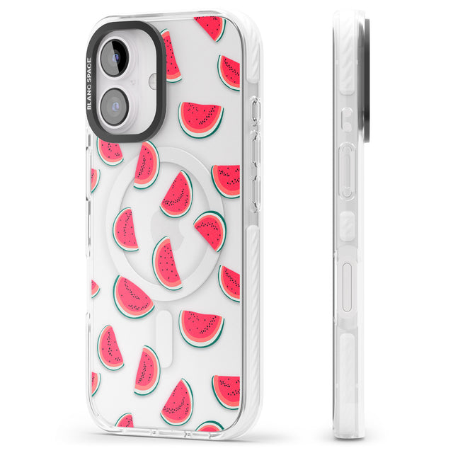 iPhone 16 Pro Max Watermelon Slices - Clear Black Impact Phone Case