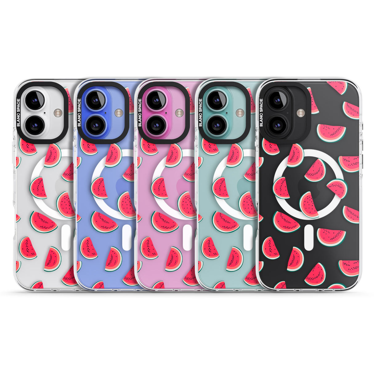 iPhone 16 Pro Max Watermelon Slices - Clear Black Impact Phone Case