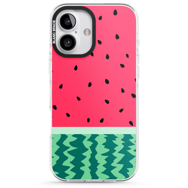 iPhone 16 Pro Max Full Watermelon Print Black Impact Phone Case