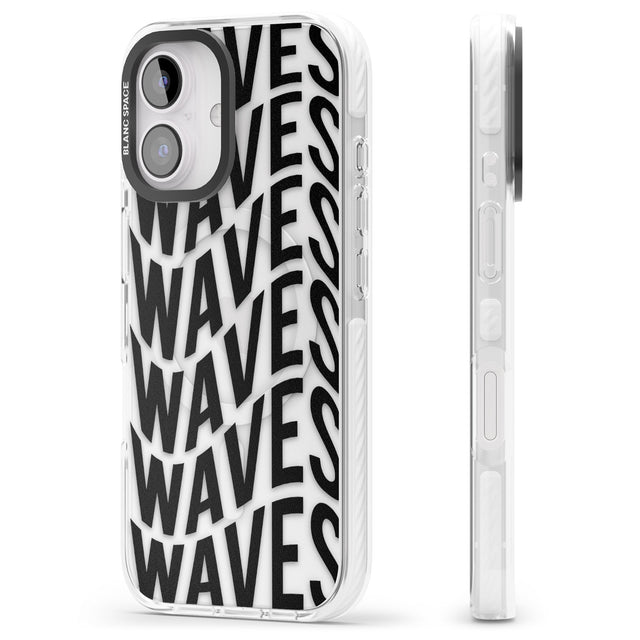 iPhone 16 Pro Max WAVES Clear Impact Phone Case + Magsafe