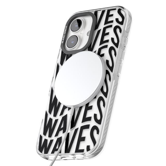 iPhone 16 Pro Max WAVES Clear Impact Phone Case + Magsafe