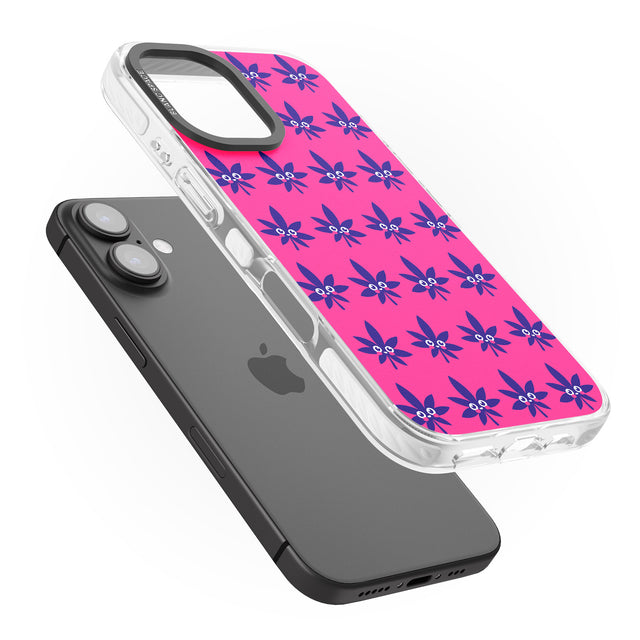 iPhone 16 Pro Max Pink Sativa Black Impact Phone Case