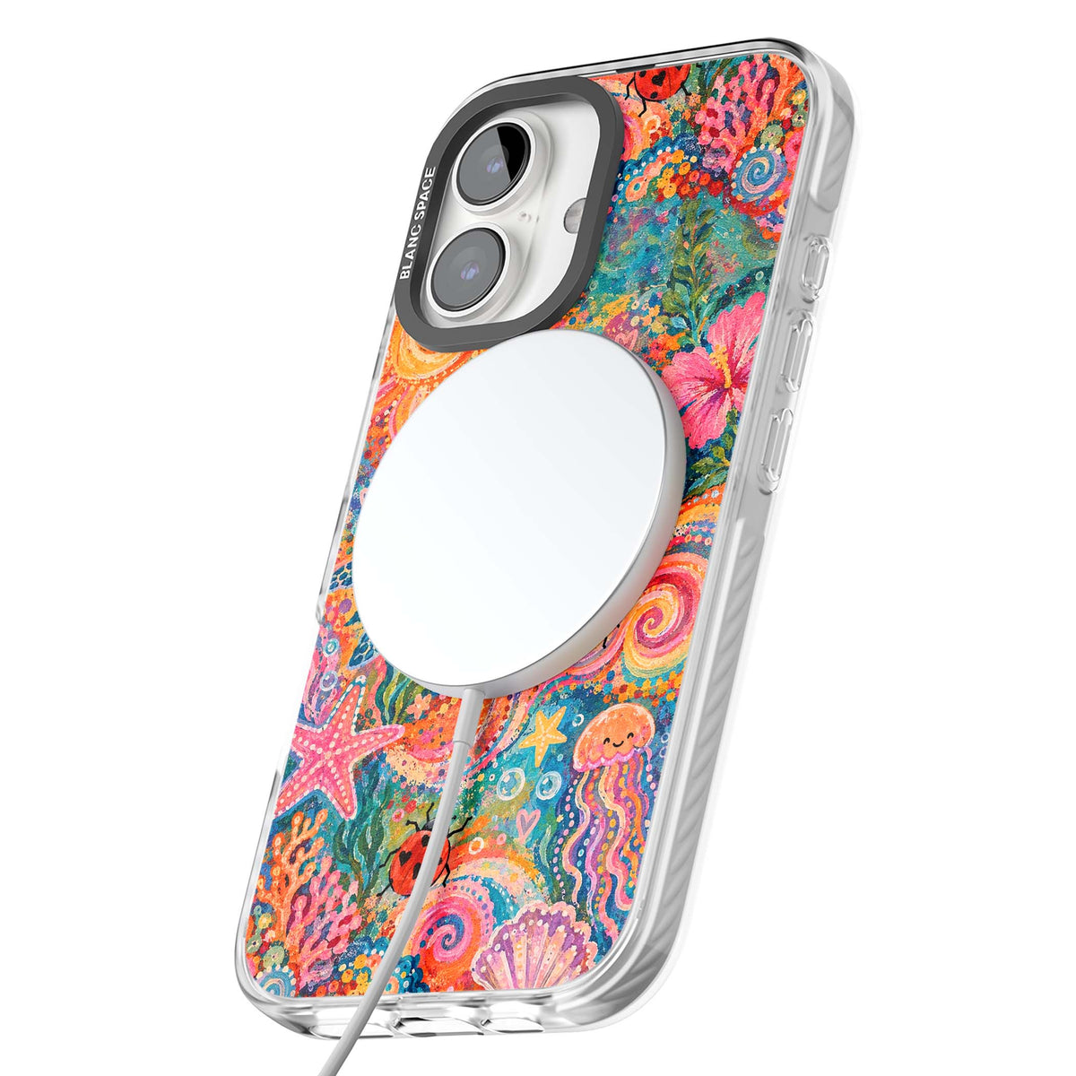 Coral Whimsy for her iPhone case | Impact Magsafe case for iPhone 16, iPhone 16 Plus
