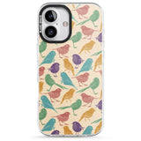 iPhone 16 Pro Max Colourful Feathered Friends Bird Black Impact Phone Case