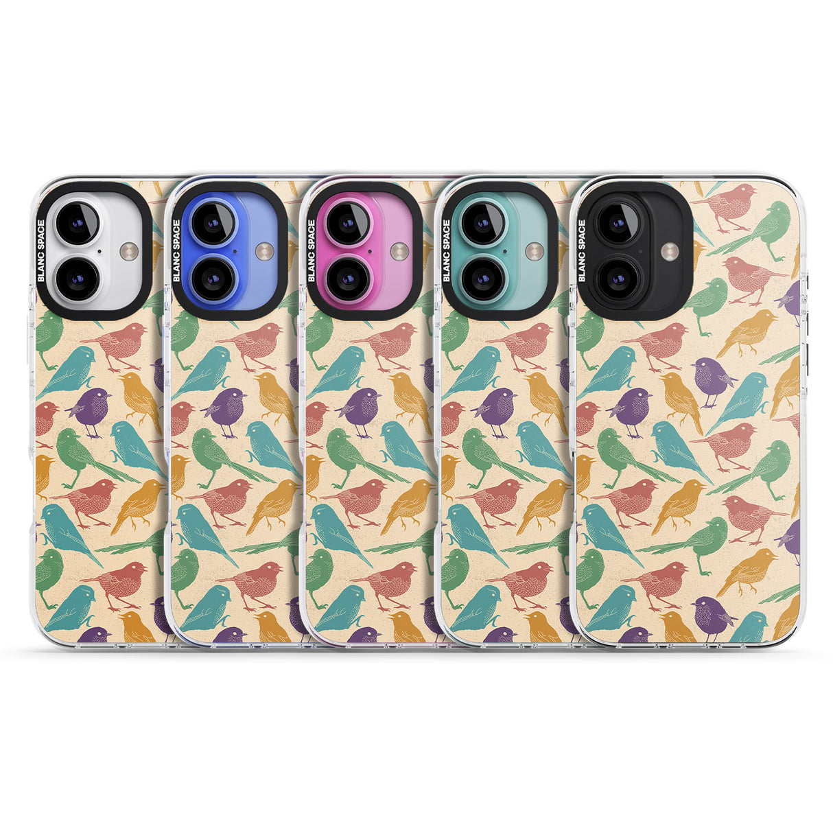 iPhone 16 Pro Max Colourful Feathered Friends Bird Black Impact Phone Case