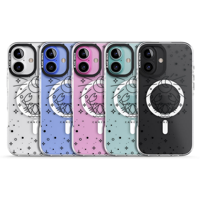 iPhone 16 Pro Max Cancer Emblem - Transparent Design Black Impact Phone Case