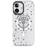 iPhone 16 Pro Max Aries Emblem - Transparent Design Black Impact Phone Case