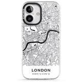 iPhone 16 Pro Max Map of London, England Black Impact Phone Case