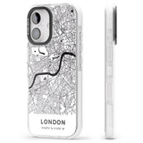 iPhone 16 Pro Max Map of London, England Black Impact Phone Case