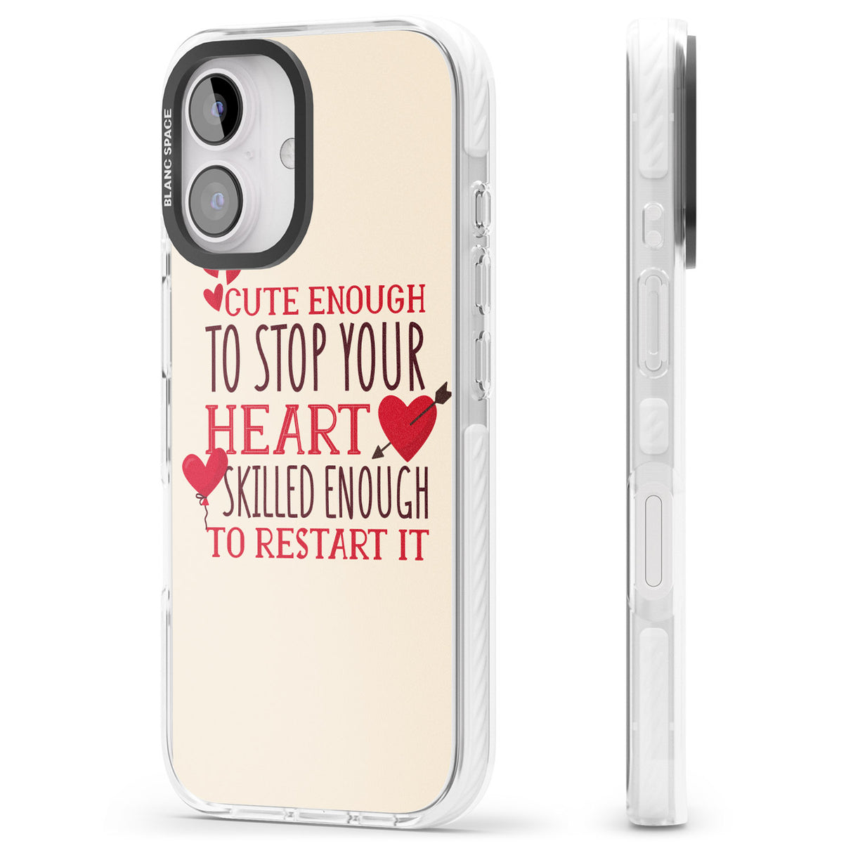 iPhone 16 Pro Max Medical Design Cute Enough to Stop Your Heart Black Impact Phone Case