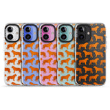 iPhone 16 Pro Max Tigers on Clear Pattern Black Impact Phone Case