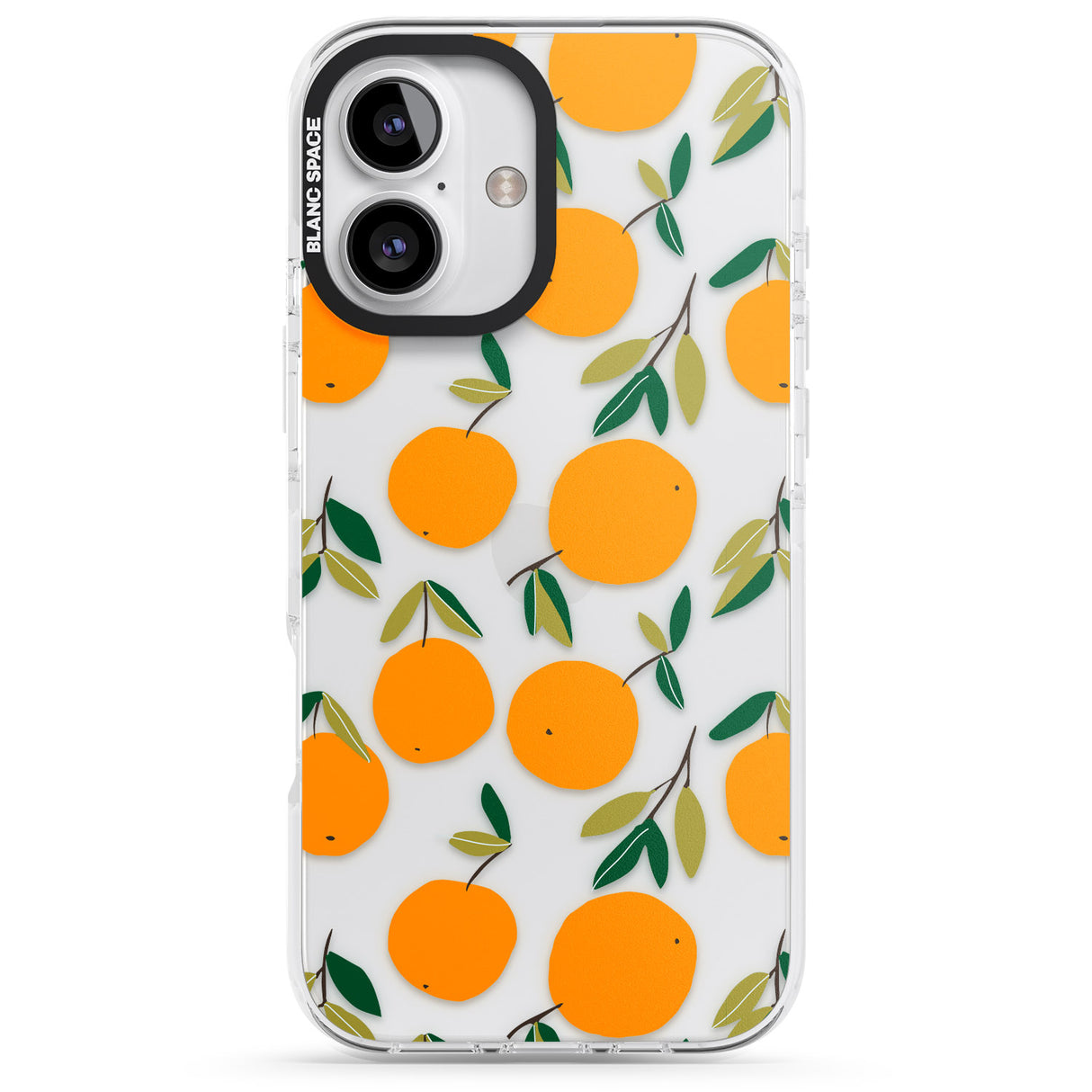 iPhone 16 Pro Max Oranges Pattern Black Impact Phone Case