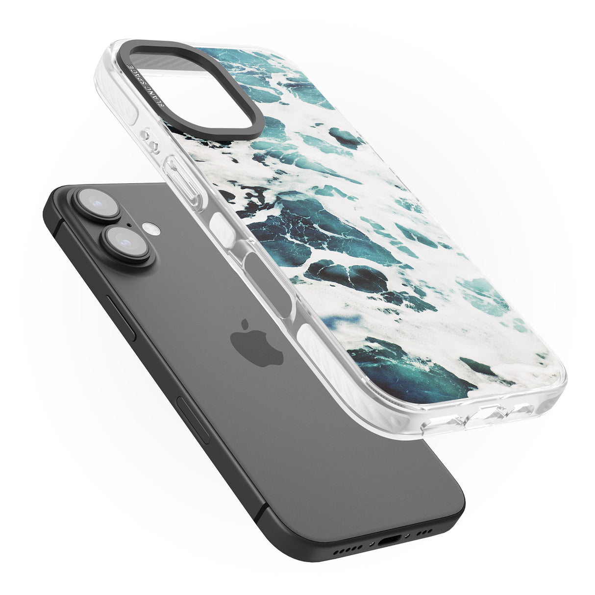 iPhone 16 Pro Max Ocean Waves Photograph Black Impact Phone Case