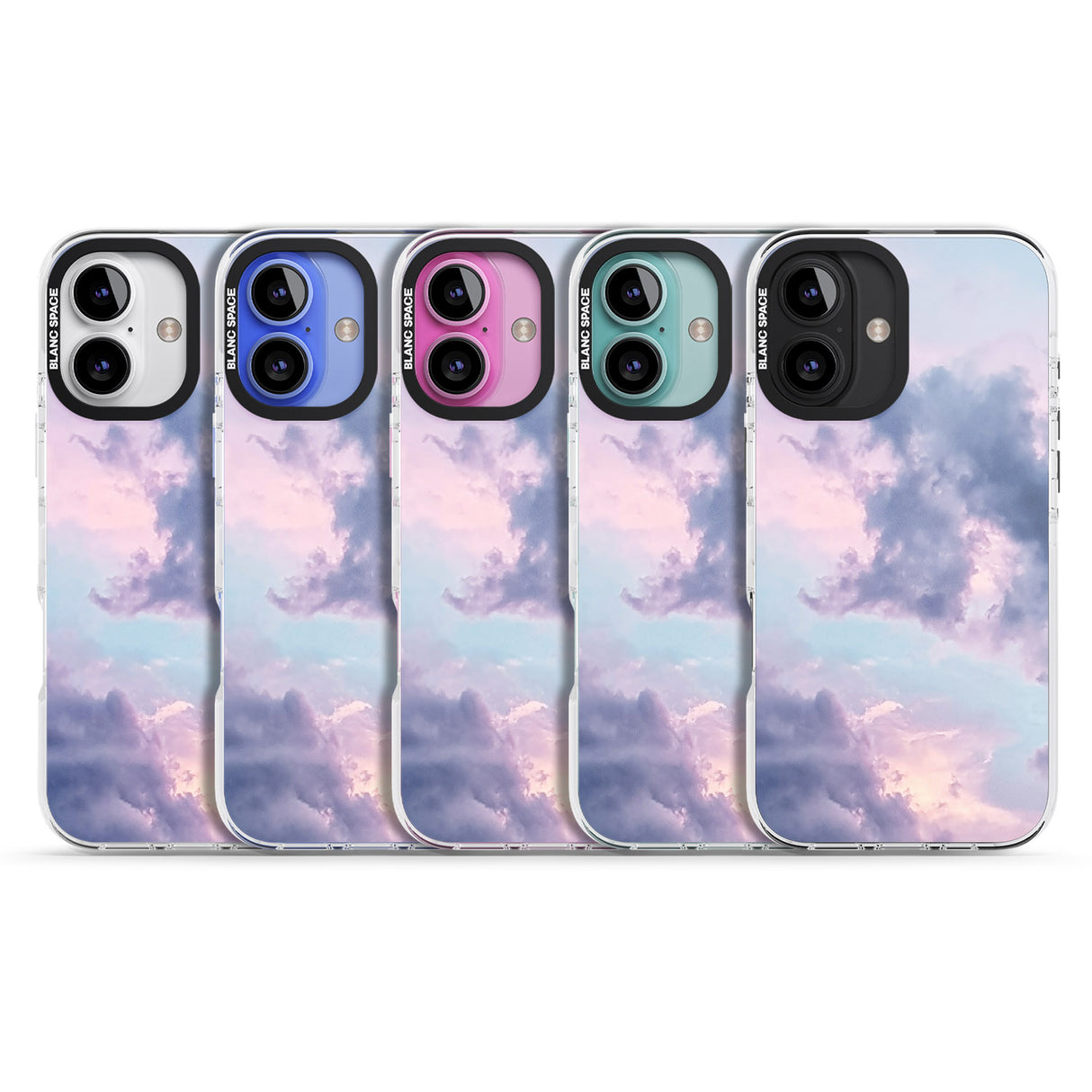 iPhone 16 Pro Max Purple Clouds Photograph Black Impact Phone Case