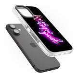 iPhone 16 Pro Max Good Vibes Only Pink Neon Black Impact Phone Case