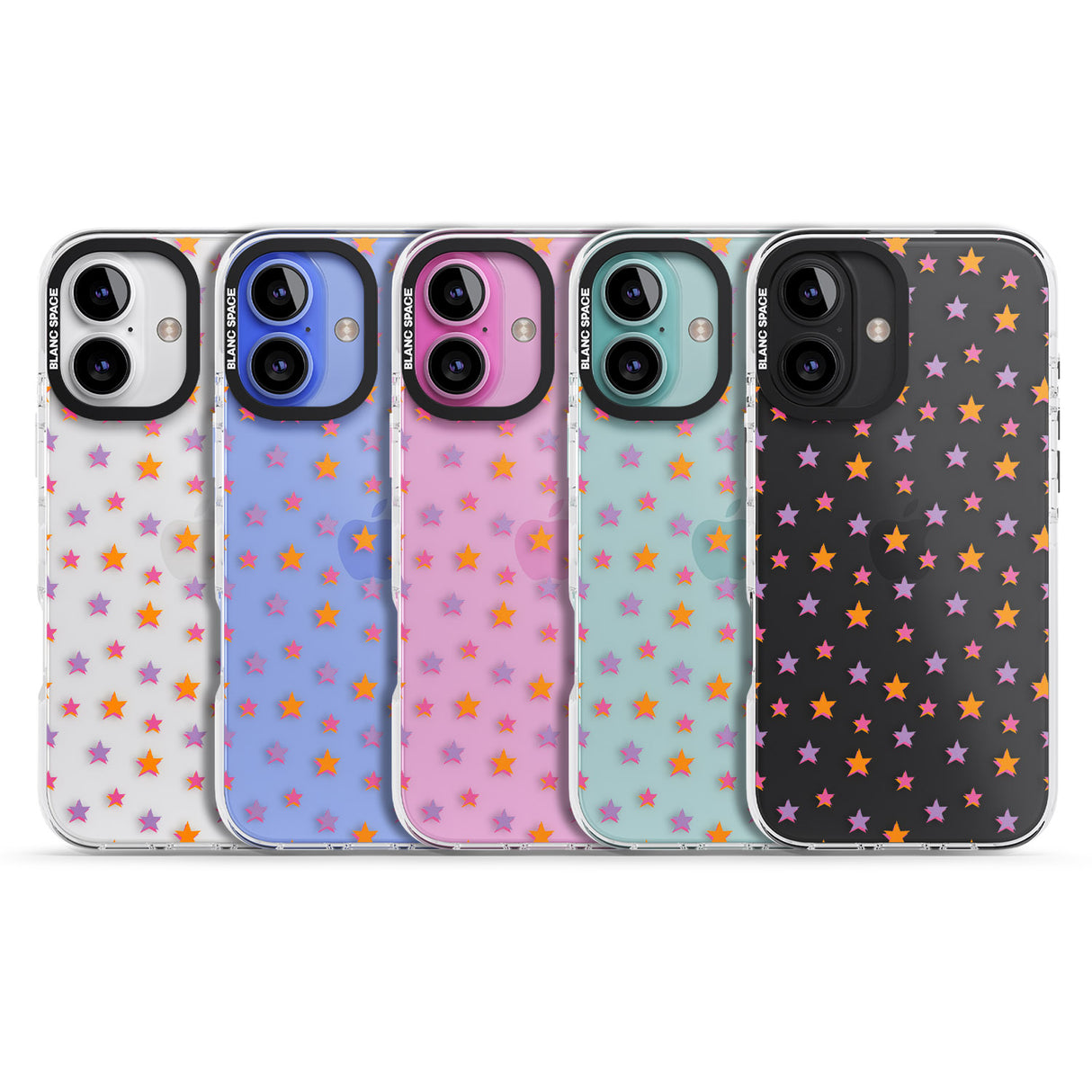 iPhone 16 Pro Max Spangling Stars Pattern Black Impact Phone Case