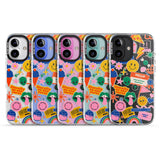 iPhone 16 Pro Max Nostalgic Stickers #1 Black Impact Phone Case