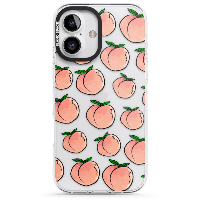 iPhone 16 Pro Max Life's a Peach Black Impact Phone Case