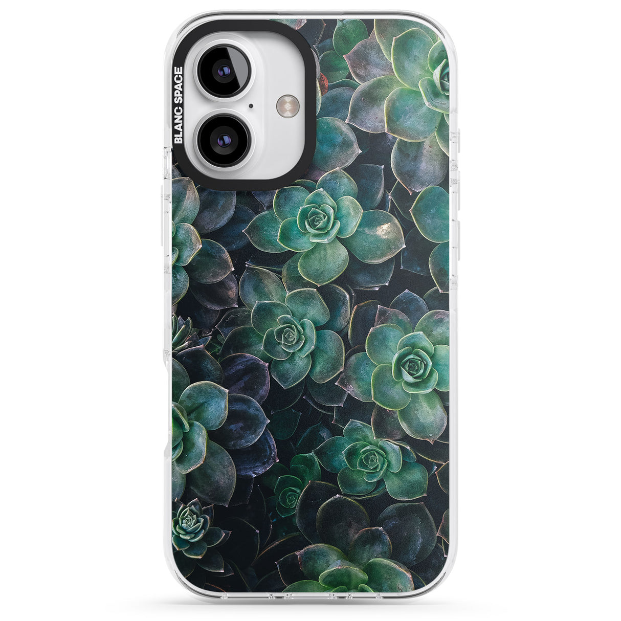 iPhone 16 Pro Max Succulents - Real Botanical Photographs Black Impact Phone Case