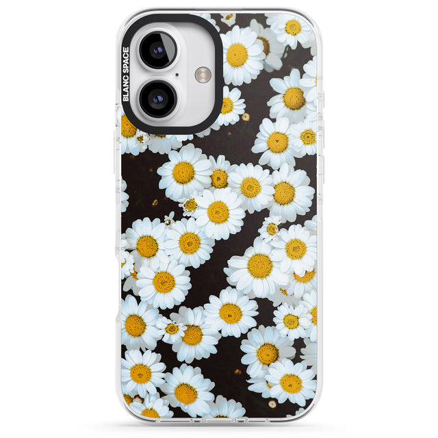 iPhone 16 Pro Max Daisies - Real Floral Photographs Black Impact Phone Case